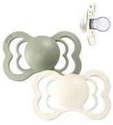 Bibs Supreme Nappar - 2-pack - Silikon - Ivory/Sage