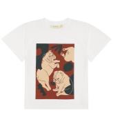 Soft Gallery T-shirt - Asger - Snow White m. Hundar