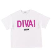Dolce & Gabbana T-shirt - Diva - Vit/Fuchsia