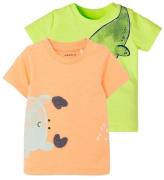 Name It T-shirt - NbmHeine - 2-pack - Sunny Lime