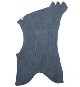 Racing Kids Balaclava - Ull/Bomull - Dubbel - Dusty Blue m. Tack