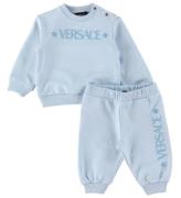 Versace Sweatshirt - Baby Blue m. Logo