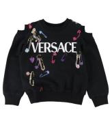 Versace Sweatshirt - Svart m. SÃ¤kerhetsnÃ¥lar