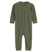 Hust and Claire Onesie l/Ã¤ - Messi - Rib - Ull - Dusty Green