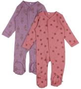 Pippi Onesie - PyjamasdrÃ¤kt - 2-pack - Dusty Rose