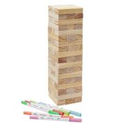 SunnyLife Spel - Jenga m. Tuschpennor - FÃ¤rg SjÃ¤lv