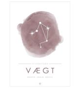 Citatplakat Affisch - A3 - Constellation - Vikt - Rosa