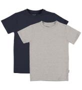 Molo T-shirt - 2-pack - MarinblÃ¥/Grey