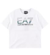 EA7 T-shirt - Vit m. MÃ¶rkgrÃ¶n