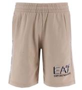 EA7 Sweatshorts - Oxford Tan m. Silver