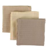 Sebra Muslinfiltar - 3-pack - MÃ¥nsken Beige