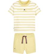 Tommy Hilfiger Set - T-shirt/Shorts - Essential Striped - Sunny