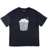 Emporio Armani T-shirt - MarinblÃ¥ m. Popcorn