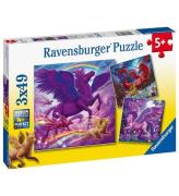 Ravensburger Pussel - 3x49 Delar - Mytisk majestÃ¤t