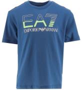 EA7 T-shirt - Dark Blue m. Lime