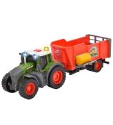 Dickie Toys Traktor m. Trailer - Fendt Farm Trailer - Ljus/Ljud