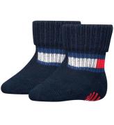 Tommy Hilfiger Strumpor m. Halkskydd - 2-pack - Baby Flagga - To