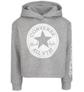 Converse Hoodie - Cropped - Grey Heather m. Logo