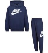 Nike Sweatset - Midnight MarinblÃ¥ m. Vit