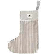 Pine Cone Julstrumpa - Grandma's Christmas Sock - Beige Stripe