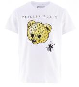 Philipp Plein T-shirt - Vit/Gul m. Gosedjur