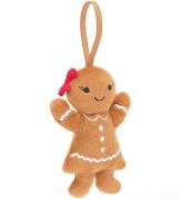 Jellycat Gosedjur - 10x6 cm - Festive Folly Gingerbread Ruby