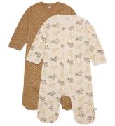 Pippi Baby Onesie - PyjamasdrÃ¤kt - 2-pack - Whitecap Grey