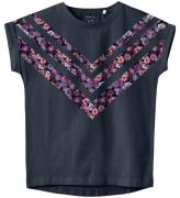 Name It T-shirt - Noos - NkfTinda - Dark Sapphire m. Blommor