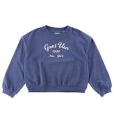 GANT Sweatshirt - Oversized Logo - TvÃ¤ttad Blue