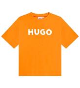 HUGO T-shirt - Light Mango m. Vit