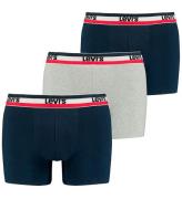 Levis Boxershorts - 3-pack - MarinblÃ¥/Grey Melange