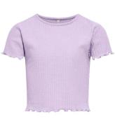 Kids Only T-shirt - KogNella - Rib - Noos - Pastel Lila