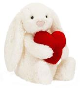 Jellycat Gosedjur - 31x12 cm - Bashful Red Love Heart Bunny