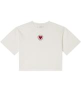 Stella McCartney Kids T-shirt - Beskuren - Vit m. HjÃ¤rta
