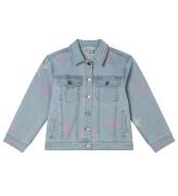 Stella McCartney Kids Jeansjacka - Celeste m. StjÃ¤rnor