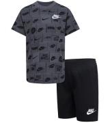 Nike Shortsset - T-shirt/Shorts - Svart/GrÃ¥