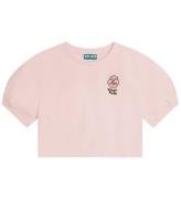 Kenzo T-shirt - Beskuren - BeslÃ¶jad Rosa m. Blomma