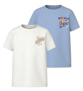 Name It T-shirt - NkmVelix - 2-pack - Chambray Blue/Bright White