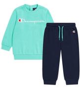 Champion Sweatset - Sweatshirt/Sweatpants - Turkos/Svart