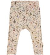 Mikk-Line Leggings - Ull/Bambu - Off-White m. Tryck