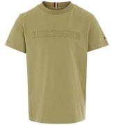 Tommy Hilfiger T-shirt - Präglad monotyp - blekt Olive