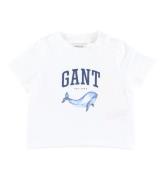 GANT T-shirt - Whale Tryck - White