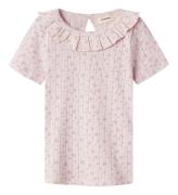 Lil' Atelier T-shirt - NmfRachello - Lila Ash m. Blommor