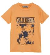 Color Kids T-shirt - Polyester - Mandarin m. Tryck