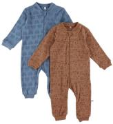 Pippi Onesie - PyjamasdrÃ¤kt - 2-pack - Blue Mirage