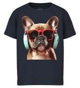 Name It T-shirt - NmmVoto - Dark Sapphire/Hund med solglasÃ¶gon