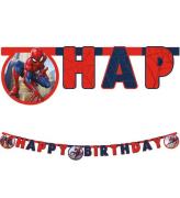 Decorata Party Happy Födelsedag Banner - Spider-Man Crime Fighte