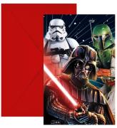 Decorata Party Inbjudningar - 6-pack - Star Wars Galaxy