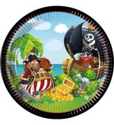 Decorata Party Kartongtallrikar - 8-pack - 23 cm - Island Pirate