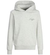 Jack & Jones Hoodie - JjFerris - White Melange/SAMLL